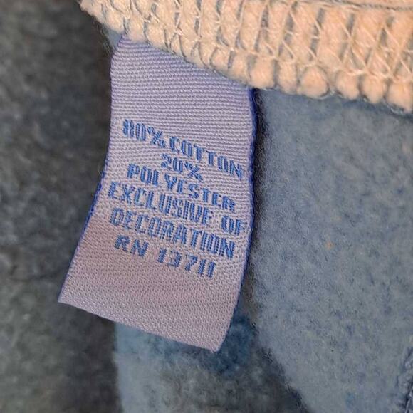 Pacer Women's Fleece Jacket Blue White Full Zip Front Hooded Pockets Petites PM - Picture 6 of 7